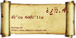 Ács Adélia névjegykártya